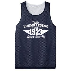 Certified Living Legend Since 1923 Legends Never Die 100th Birthday Mesh Reversible Basketball Jersey Tank