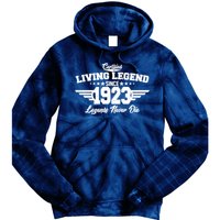 Certified Living Legend Since 1923 Legends Never Die 100th Birthday Tie Dye Hoodie