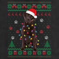 Chocolate Lab Labrador Christmas Lights Dog Ugly Sweater Adult Drive Performance Visor