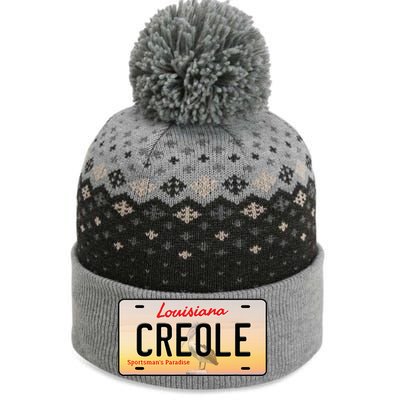 Creole Louisiana License Plate The Baniff Cuffed Pom Beanie