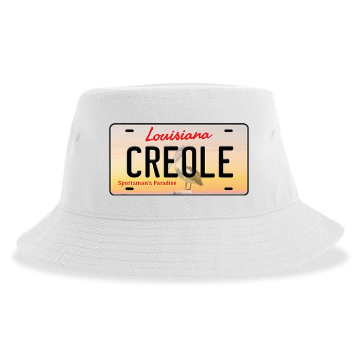 Creole Louisiana License Plate Sustainable Bucket Hat