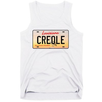 Creole Louisiana License Plate Tank Top