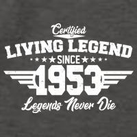 Certified Living Legend Since 1953 Legends Never Die 70th Birthday Vector Backpack