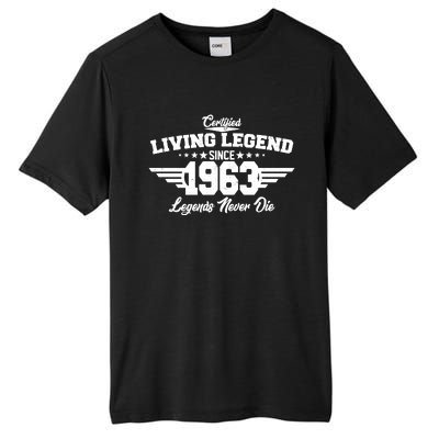 Certified Living Legend Since 1963 Legends Never Die 60th Birthday Tall Fusion ChromaSoft Performance T-Shirt