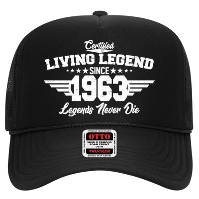 Certified Living Legend Since 1963 Legends Never Die 60th Birthday Trucker Hat