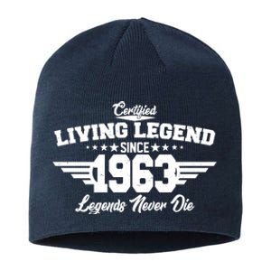 Certified Living Legend Since 1963 Legends Never Die 60th Birthday Sustainable Beanie