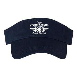 Certified Living Legend Since 1963 Legends Never Die 60th Birthday Valucap Bio-Washed Visor