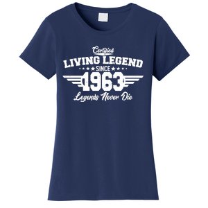 Certified Living Legend Since 1963 Legends Never Die 60th Birthday Women's T-Shirt