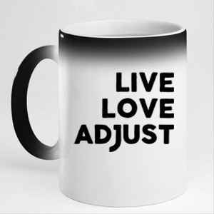 Chiropractor Live Love Adjust Chiropractic Gift Christmas Gift 11oz Black Color Changing Mug