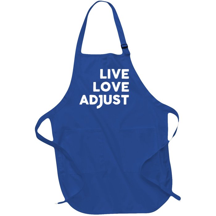 Chiropractor Live Love Adjust Chiropractic Gift Christmas Gift Full-Length Apron With Pockets