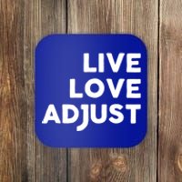 Chiropractor Live Love Adjust Chiropractic Gift Christmas Gift Coaster