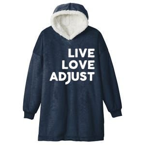 Chiropractor Live Love Adjust Chiropractic Gift Christmas Gift Hooded Wearable Blanket