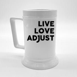 Chiropractor Live Love Adjust Chiropractic Gift Christmas Gift Beer Stein