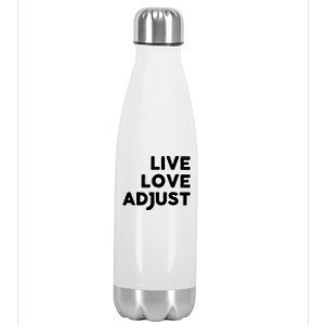 Chiropractor Live Love Adjust Chiropractic Gift Christmas Gift Stainless Steel Insulated Water Bottle