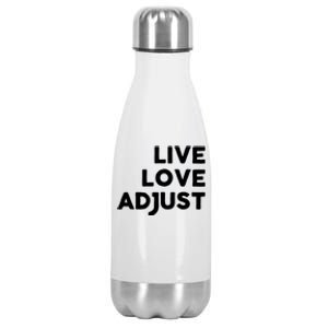 Chiropractor Live Love Adjust Chiropractic Gift Christmas Gift Stainless Steel Insulated Water Bottle