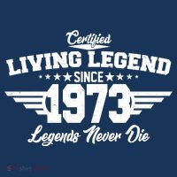Certified Living Legend Since 1973 Legends Never Die 50th Birthday Flatbill Hat