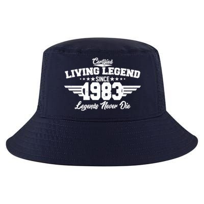 Certified Living Legend Since 1983 Legends Never Die 40th Birthday Cool Comfort Performance Bucket Hat