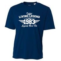 Certified Living Legend Since 1983 Legends Never Die 40th Birthday Cooling Performance Crew T-Shirt