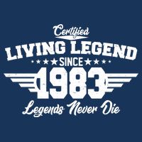 Certified Living Legend Since 1983 Legends Never Die 40th Birthday Cooling Performance Crew T-Shirt