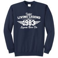 Certified Living Legend Since 1983 Legends Never Die 40th Birthday Sweatshirt