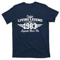 Certified Living Legend Since 1983 Legends Never Die 40th Birthday T-Shirt