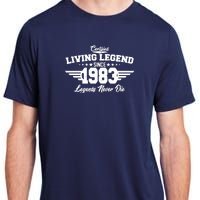 Certified Living Legend Since 1983 Legends Never Die 40th Birthday Adult ChromaSoft Performance T-Shirt