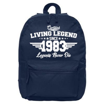 Certified Living Legend Since 1983 Legends Never Die 40th Birthday 16 in Basic Backpack