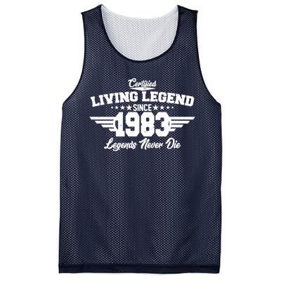 Certified Living Legend Since 1983 Legends Never Die 40th Birthday Mesh Reversible Basketball Jersey Tank