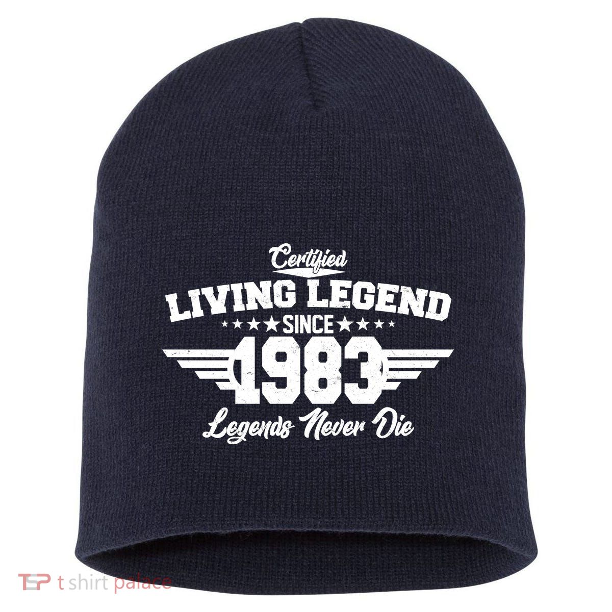 Certified Living Legend Since 1983 Legends Never Die 40th Birthday Short Acrylic Beanie
