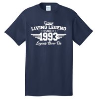 Certified Living Legend Since 1993 Legends Never Die 30th Birthday Tall T-Shirt