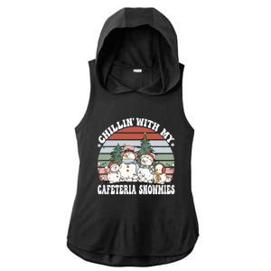 Christmas Lunch Lady Chillin With My Cafeteria Snowmies Gift Ladies PosiCharge Tri-Blend Wicking Draft Hoodie Tank