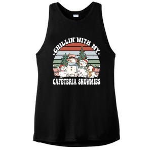 Christmas Lunch Lady Chillin With My Cafeteria Snowmies Gift Ladies PosiCharge Tri-Blend Wicking Tank