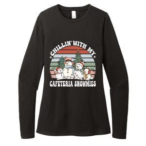 Christmas Lunch Lady Chillin With My Cafeteria Snowmies Gift Womens CVC Long Sleeve Shirt