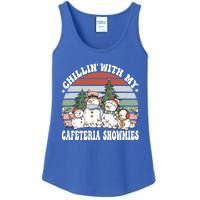 Christmas Lunch Lady Chillin With My Cafeteria Snowmies Gift Ladies Essential Tank