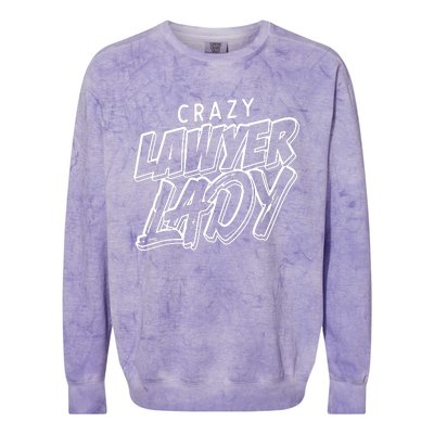 Crazy Lawyer Lady Colorblast Crewneck Sweatshirt