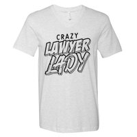 Crazy Lawyer Lady V-Neck T-Shirt