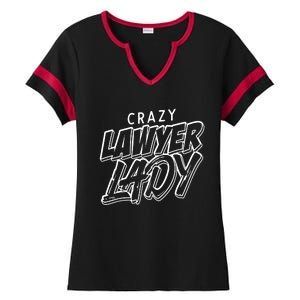 Crazy Lawyer Lady Ladies Halftime Notch Neck Tee