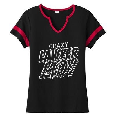 Crazy Lawyer Lady Ladies Halftime Notch Neck Tee