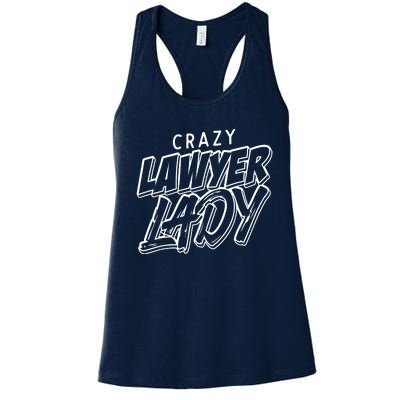 Crazy Lawyer Lady Women's Racerback Tank