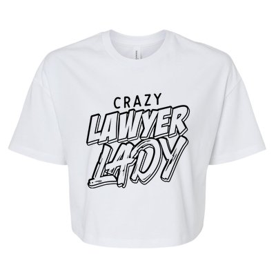 Crazy Lawyer Lady Bella+Canvas Jersey Crop Tee