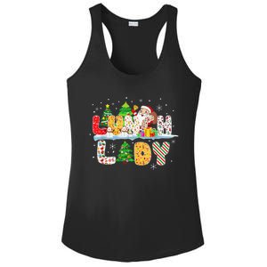 Cute Lunch Lady Funny Christmas Tree Santa Family Xmas Gifts Ladies PosiCharge Competitor Racerback Tank