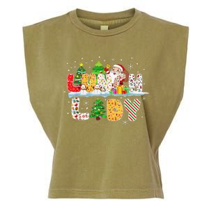 Cute Lunch Lady Funny Christmas Tree Santa Family Xmas Gifts Garment-Dyed Women's Muscle Tee