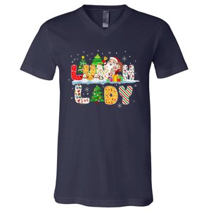 Cute Lunch Lady Funny Christmas Tree Santa Family Xmas Gifts V-Neck T-Shirt