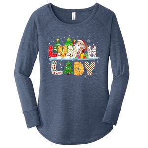 Cute Lunch Lady Funny Christmas Tree Santa Family Xmas Gifts Women's Perfect Tri Tunic Long Sleeve Shirt