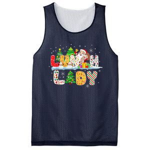 Cute Lunch Lady Funny Christmas Tree Santa Family Xmas Gifts Mesh Reversible Basketball Jersey Tank