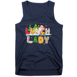 Cute Lunch Lady Funny Christmas Tree Santa Family Xmas Gifts Tank Top