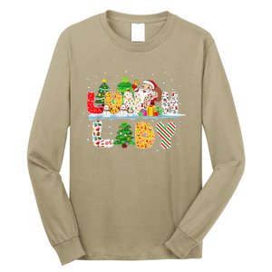 Cute Lunch Lady Funny Christmas Tree Santa Family Xmas Gifts Long Sleeve Shirt