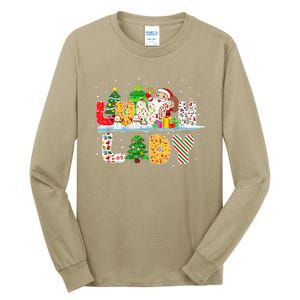 Cute Lunch Lady Funny Christmas Tree Santa Family Xmas Gifts Tall Long Sleeve T-Shirt