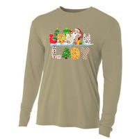 Cute Lunch Lady Funny Christmas Tree Santa Family Xmas Gifts Cooling Performance Long Sleeve Crew