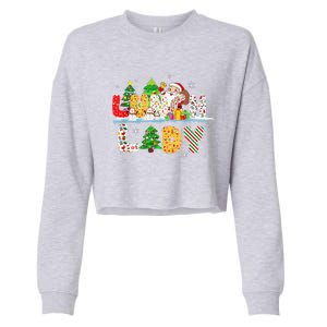 Cute Lunch Lady Funny Christmas Tree Santa Family Xmas Gifts Cropped Pullover Crew